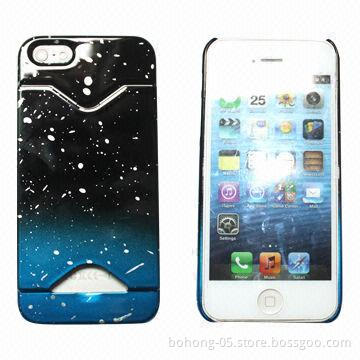 Cases for iPhone 5, Made of PC, Card Double Color